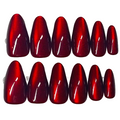 Long almond red cat eye