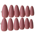 Long almond salmon pink