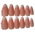 Long almond pink based white french