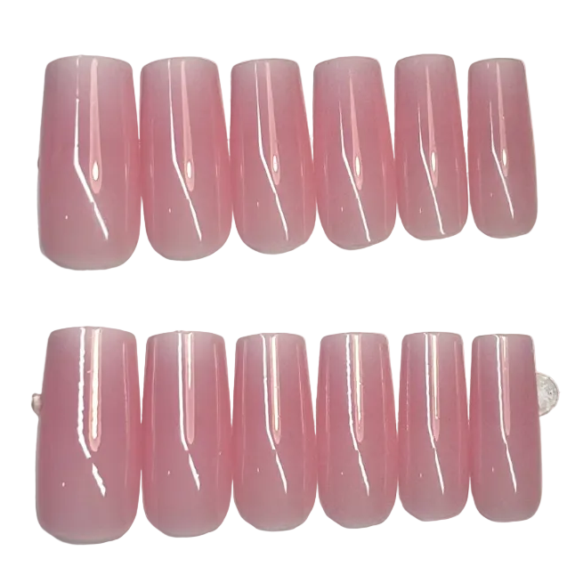 Long square rose based white ombre