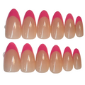 Long almond fuchsia french