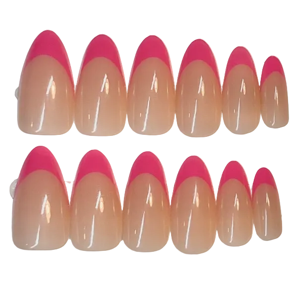 Long almond fuchsia french