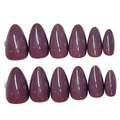 Short almond dark purple nude