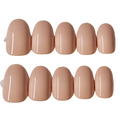 Short oval light beige nude