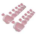 Pink based white french toes nails