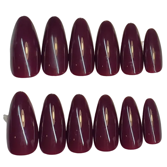 Medium almond burgundy