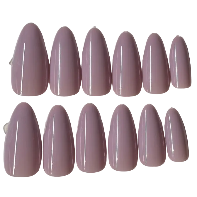 Long almond soft mauve