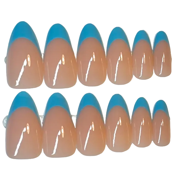 Long almond blue french