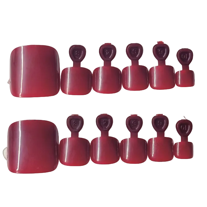 Bordeaux toes nails