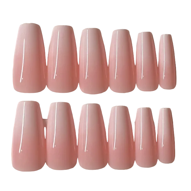 Long coffin rose based ombre