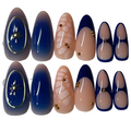 Long alomnd golden navy