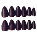 Short almond burgundy
