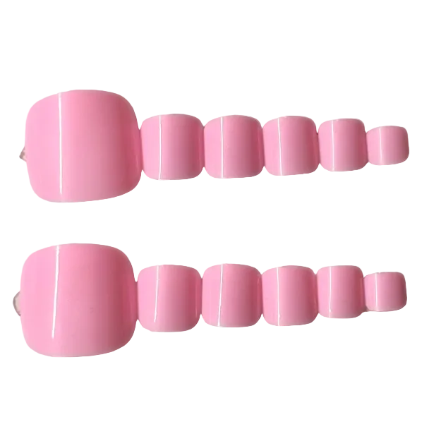 Baby pink toes nails
