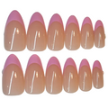 Long almond baby pink french