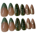Long almond minted gold