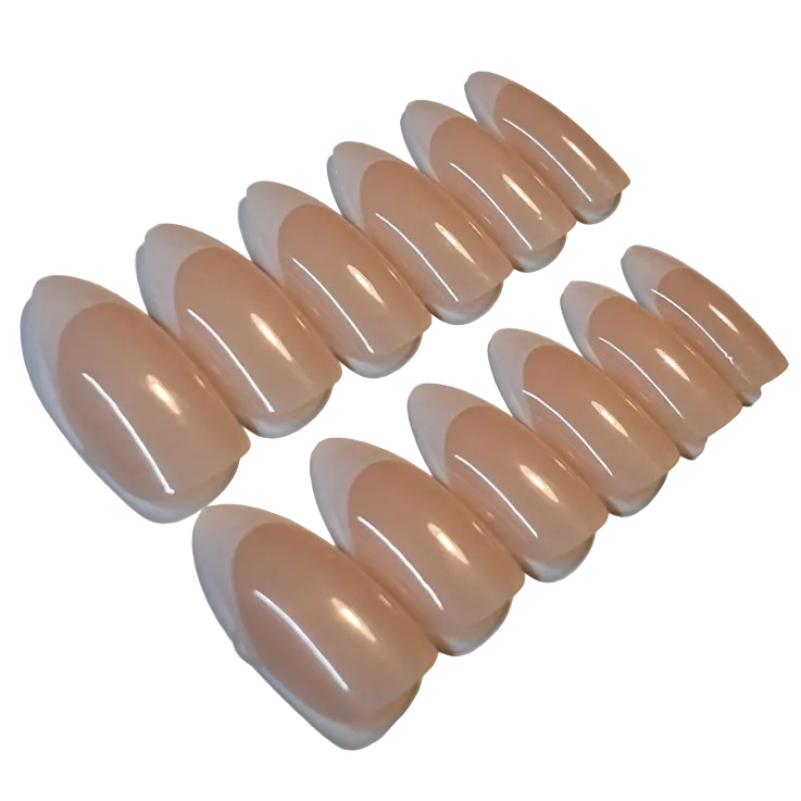 Medium sharp almond beige based french