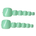 Mint green toes nails