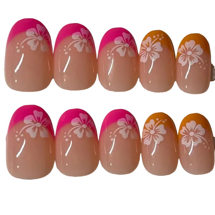 Short oval tropical blush