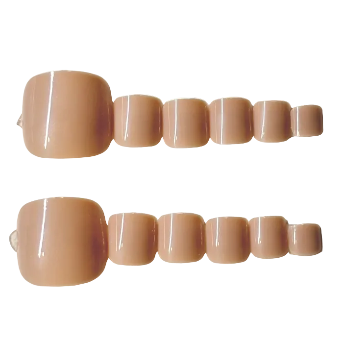 Nude toes nails