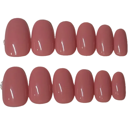 Short round dusty rose