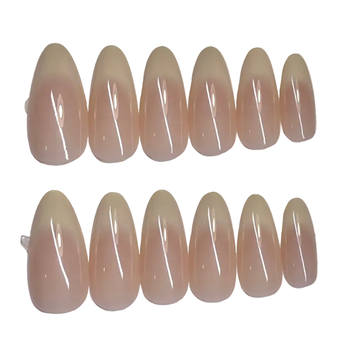 Long almond natural look french